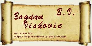 Bogdan Višković vizit kartica